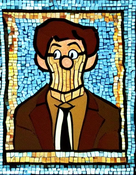 Image similar to A mosaic of Handsome Squidward