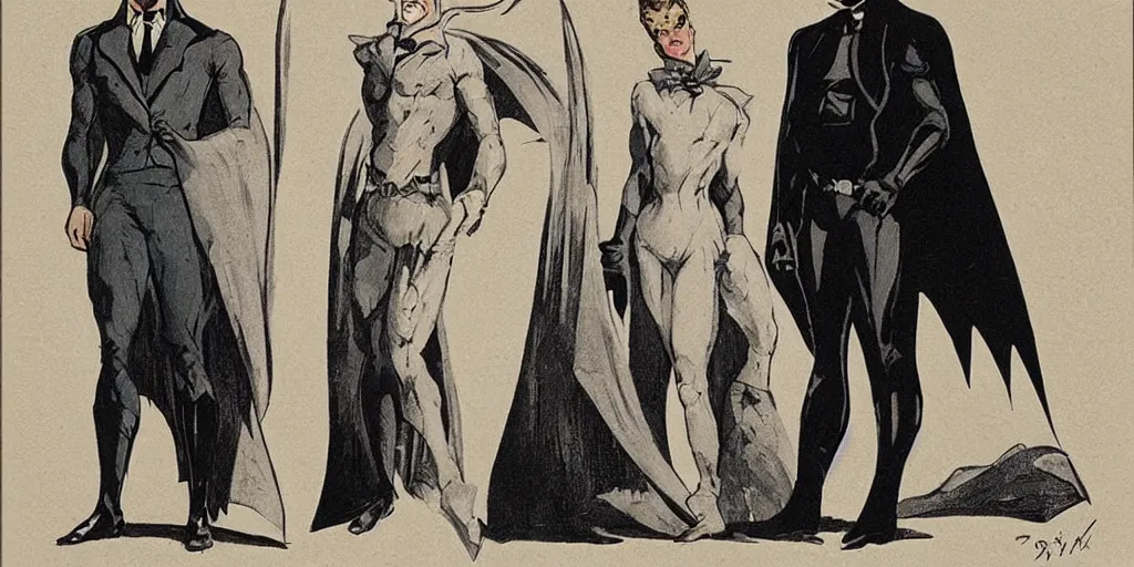 Prompt: batman wearing clothes in the style of directoire style, photograph, grinning, creepy,