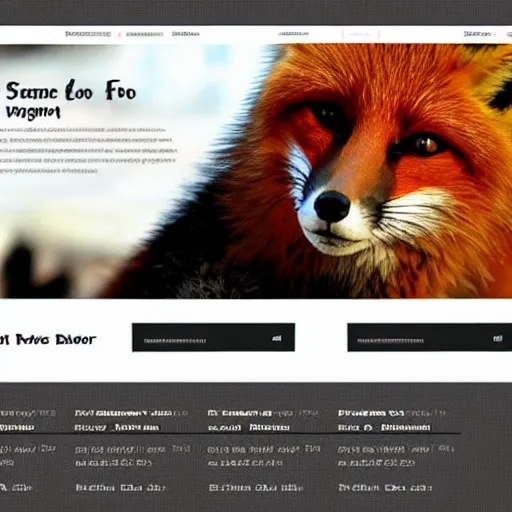 Image similar to web site home page template themed to foxes