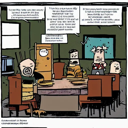 Image similar to panel from foxtrot comic strip