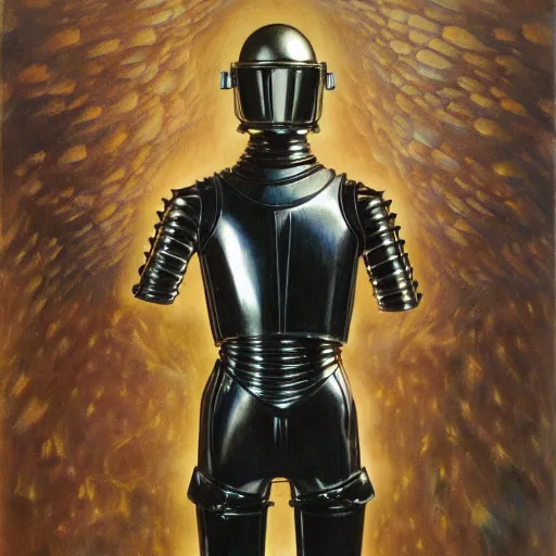 Image similar to full body portrait of beautiful gothic and futuristic fashion model, tight space armour, cyber armour, highly detailed, artstation, illustration, composition, 8 k quality, art by jean delville, rene magritte, hyperrealism oil painting