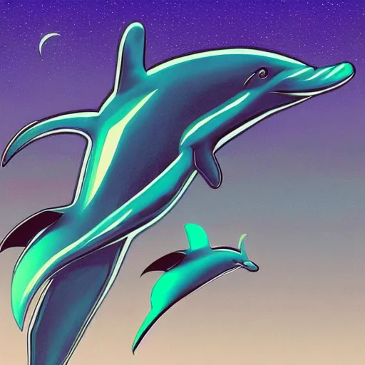 Image similar to an alien dolphin city, sci-fi digital art illustration,