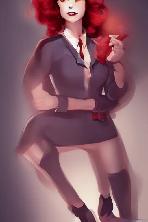 Image similar to Agent carter illustration concept art in the style of Artgerm