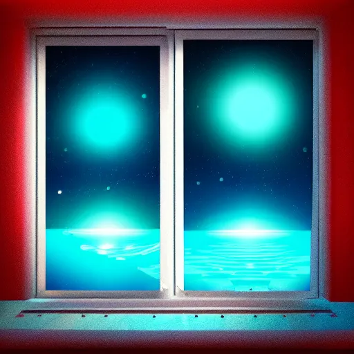 Prompt: a window to space / a window to space in a synthwave style, digital art