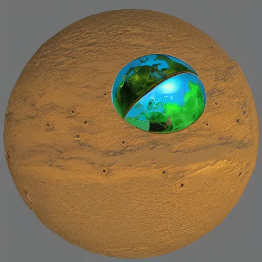 Image similar to martian civilization 3 d art