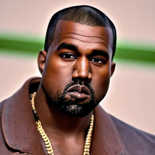 Prompt: photo of kanye west looking at the camera with disapproval