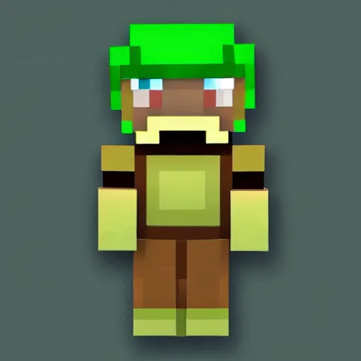 Prompt: Master chief in Minecraft