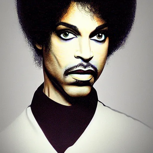 Image similar to weird portrait photo of prince, very detailed