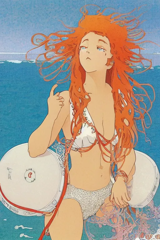 Woman on an Italian beach, by Milo Manara : r/midjourney