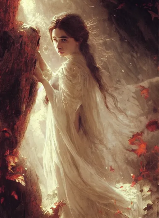 Image similar to young vampire emilia clarke, detailed by gaston bussiere, bayard wu, greg rutkowski, maxim verehin, greg rutkowski, masterpiece, sharp focus, cinematic lightning