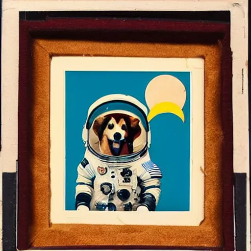 Prompt: daguerrotype of a corgi astronaut on the moon, award - winning photograph, vintage, stunning