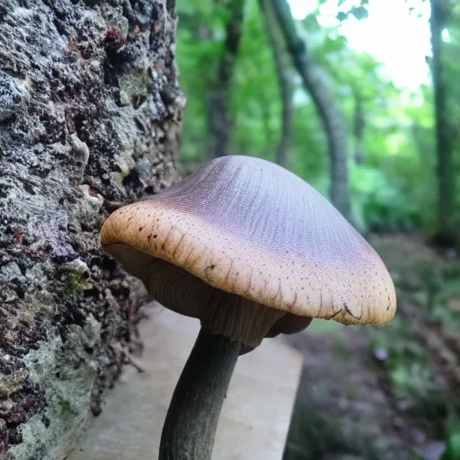 Image similar to real iphone photo of an insect eater mushroom