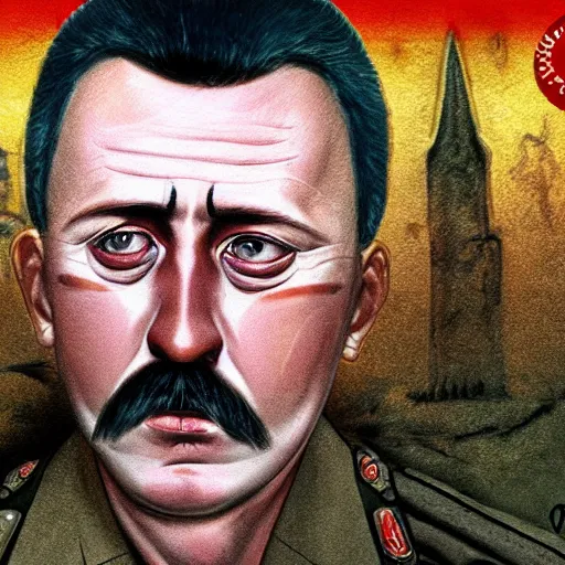 Image similar to igor ivanovich strelkov became bloody ugly worm, photo - realistic, color image, 2 k, highly detailed, bodyhorror, occult art