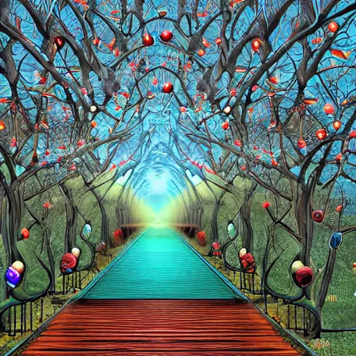 Prompt: pathways and philanthropy, digital art, surrealistic