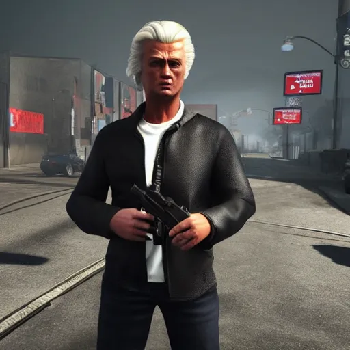 Prompt: geert wilders as the terminator, unreal engine 5, detailed shadows