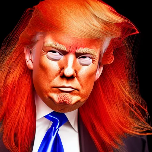 Image similar to donald trump!!!!! portrait red hair!!!!!!! studio photograph