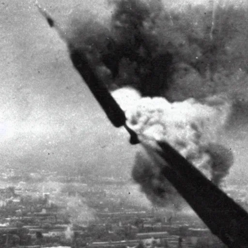 Image similar to highly detailed photograph of a plane being shot out of the sky in ww2, exploding violently, historic archive, cinematic
