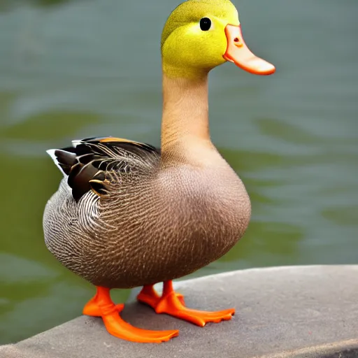 Image similar to duck that has arms for wings