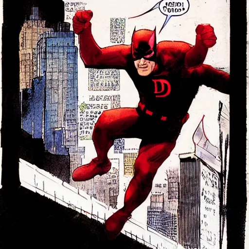 daredevil in nyc, by david mack and bill sienkiewicz | Stable Diffusion ...