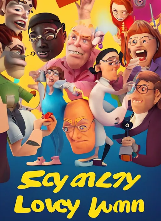 Prompt: poster for a comedy film animation called lazy woman, 8 k, hd, art by overwatch art team