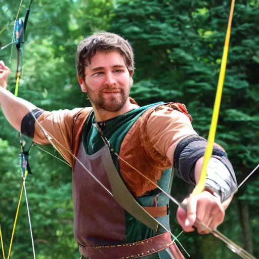 Prompt: Robin hood winning an archery contest