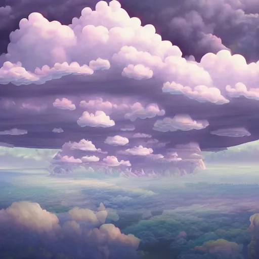 Image similar to this is a beautiful surreal scenery artwork from pixiv. it includes which is from a series of let me live as a cloud computing. insanely detailed, artstation!! pixiv!! infinitely detailed