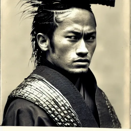Image similar to Neymar as japanese samurai in 1800s, bust porttait