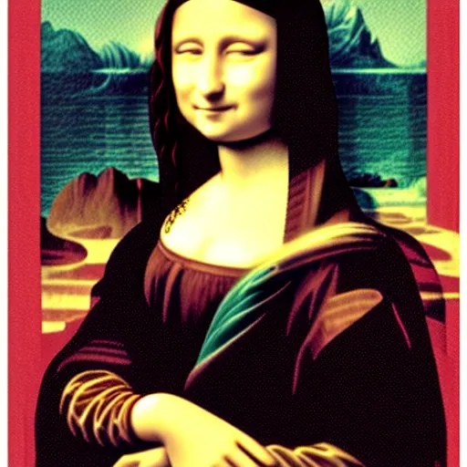 Image similar to Hatsune Miku as the Mona Lisa