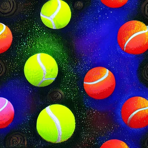 Image similar to a tennis ball texture, colorful, digital art, fantasy, magic, chalk, trending on artstation, ultra detailed, professional illustration by basil gogos