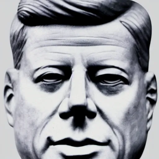 Image similar to jfk close up of face, accurate features