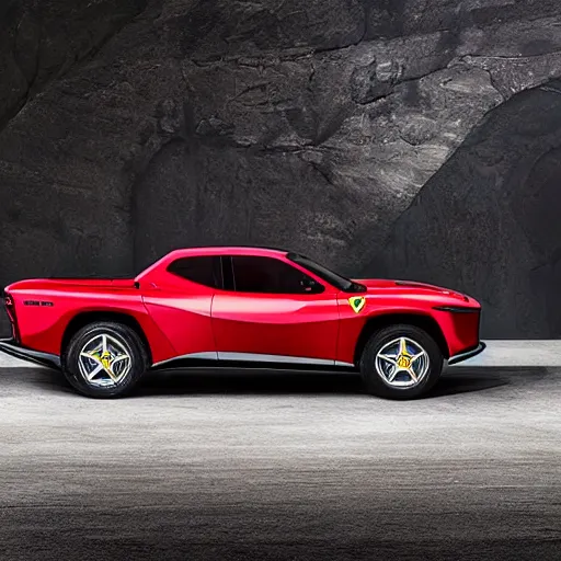 Image similar to ferrari pickup truck 2022