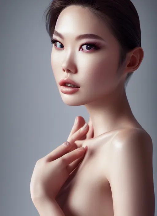 Image similar to a gorgeous female photo, professionally retouched, soft lighting, realistic, smooth face, full body shot, torso, dress, perfect eyes, wide angle, sharp focus on eyes, 8 k high definition, insanely detailed, intricate, elegant, art by stanley lau and jason chan and johannes wessermark