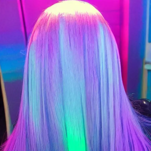 Image similar to aurora borealis hair anime girl