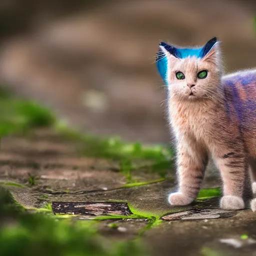 Image similar to national geographic photo of mew, pokemon in the wild, intricate, portrait, 8 k professional, uhd, hdr, award winning