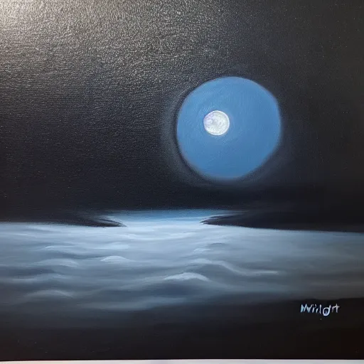 Image similar to night time, midnight. highly detailed painting, realist 8 k