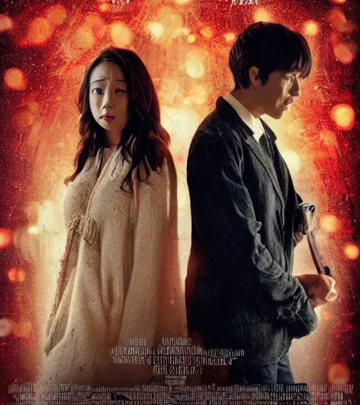 Image similar to a movie about a girl finding her soulmate, movie poster, horror movie, detailed