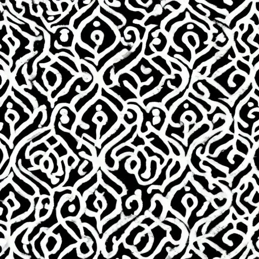 Prompt: black and white openwork