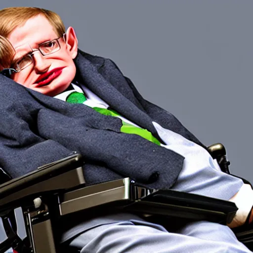 Prompt: stephen hawking shrek