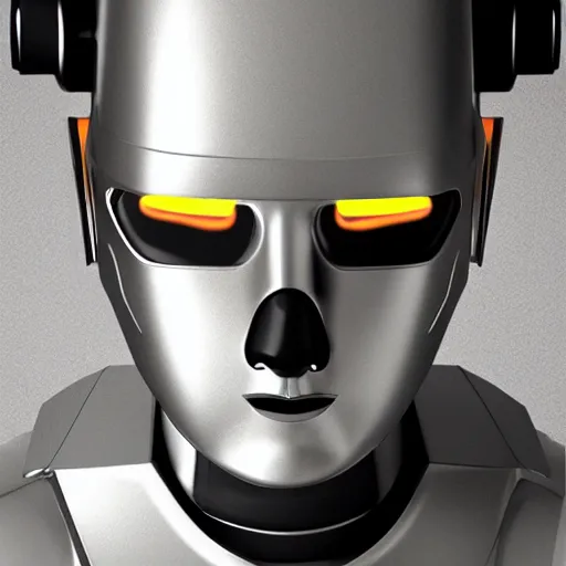 Image similar to robot hero face