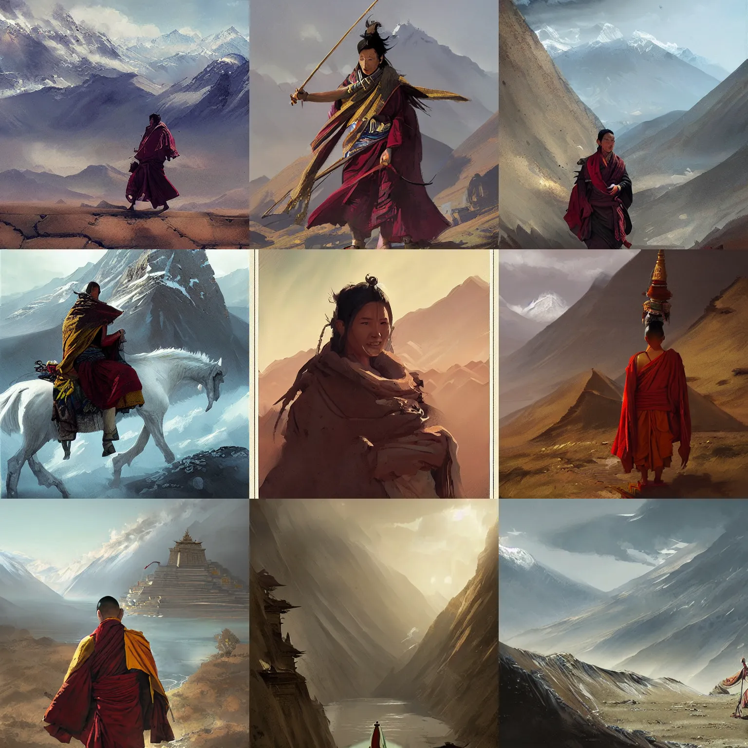 Prompt: tibet by greg rutkowski