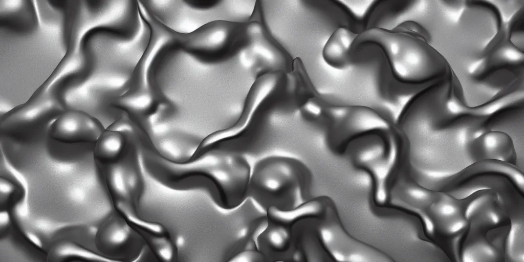 Image similar to photorealistic 3 d voronoi sculpture made of liquid metal, raytraced, octane render, c 4 d, 8 k