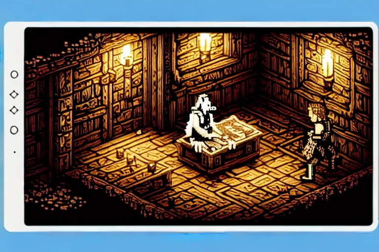 Image similar to the bard's tale, beautiful detailed pixelart by albertov, intricate details, beautiful, dithered gradients, volumetric lighting, cgsociety, artstation, smooth, sharp focus, 2 d illustration, amazing art by dan mumford, old school computer game graphics, crpg, d & d, pixel art