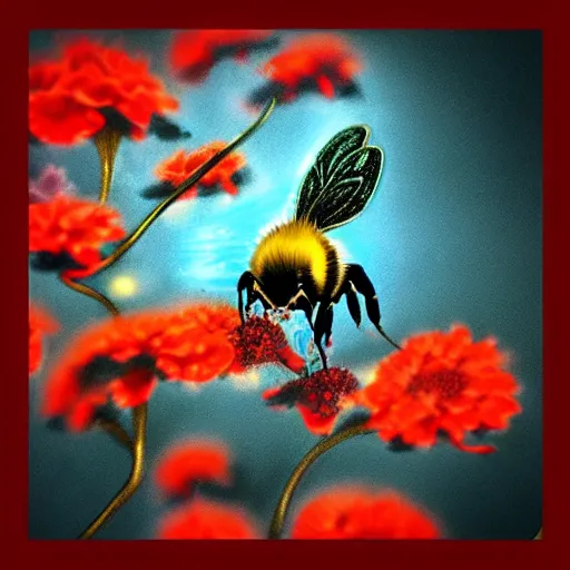 Prompt: “red bee,fantasy art”