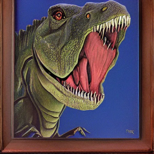 Image similar to a trex portrait