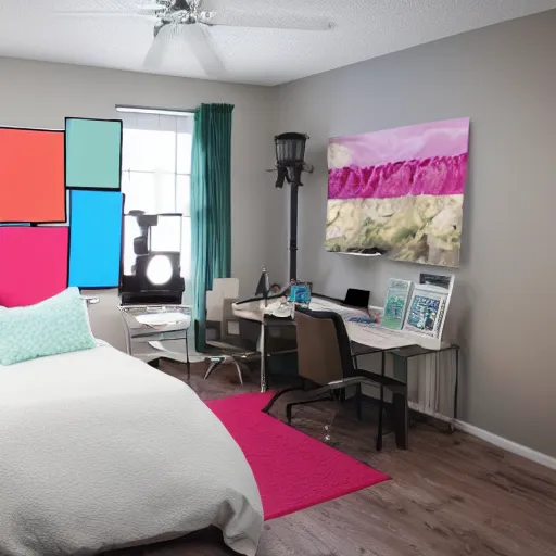 Image similar to color studio photo in a bedroom