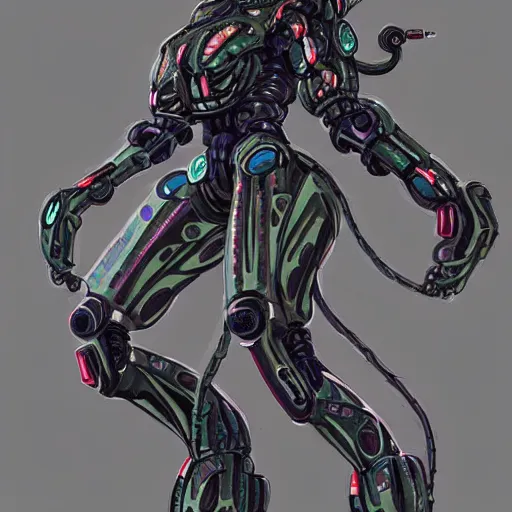 Prompt: a mech version of african medusa, very symmetrical, highly detailed, by vitaly bulgarov, by joss nizzi, by ben procter, by steve jung, concept art, quintessa, metal gear solid, transformers, concept art world, pinterest, artstation, unreal engine