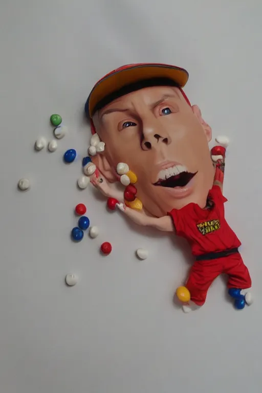 Prompt: eminem as an mnm