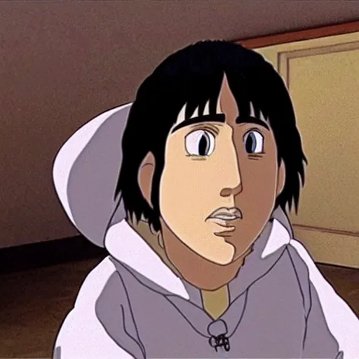 Image similar to Nicolas cage in the film spirited away by studio ghibli