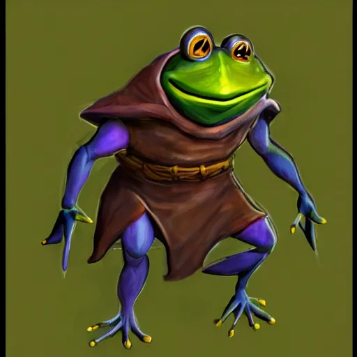 Image similar to character concept art page of a humanoid frog with a coat as an enemy in spyro the dragon video game concept art, spyro trilogy remaster concept art, playstation 1 era, activision blizzard style, 4 k resolution concept art