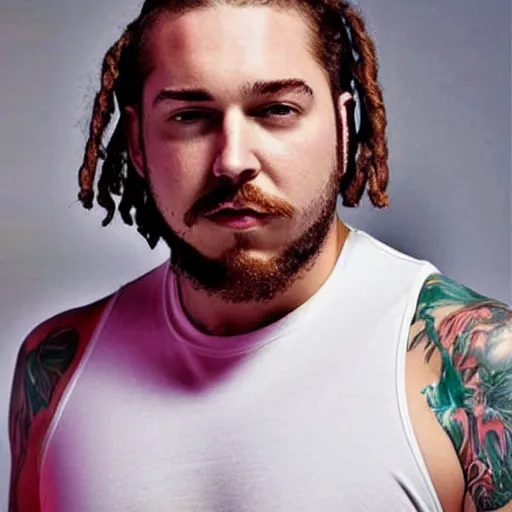 Image similar to post malone bald